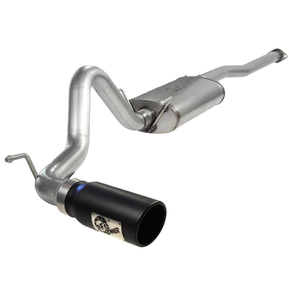 aFe Power 49-46022-B MACHForce XP Cat-Back SS-304 Exhaust System - 3 in. - Incl. Clamps/Free Flowing Muffler/Tubing/Hangers/Clamps - Wrinkle Black 304 Stainless Steel Tip