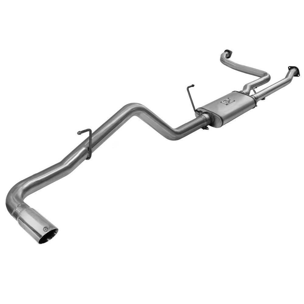 aFe Power 49-46101-1 MACHForce XP Cat-Back SS-304 Exhaust System - 2.5 in. Into 3 in. Tubing - Incl. Clamps/Mufflers/Dual Inlet Into Single Center Outlet Muffler/Polished Tip