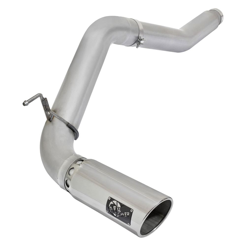 aFe Power 49-46112-P LARGE BORE HD 5 in. DPF-Back Stainless Steel Exhaust System - (w/Polished Tip) - (Single Passenger Side Rear Exit) for 2016–2019 Nissan Titan Xd