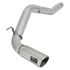 aFe Power 49-46112-P LARGE BORE HD 5 in. DPF-Back Stainless Steel Exhaust System - (w/Polished Tip) - (Single Passenger Side Rear Exit) for 2016–2019 Nissan Titan Xd