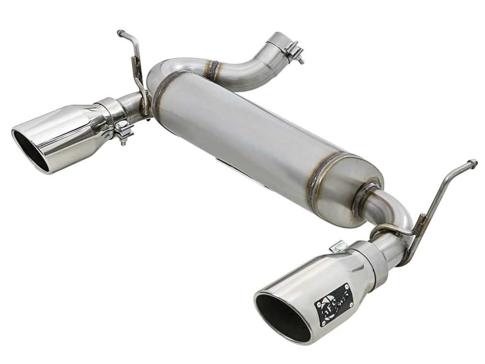 aFe Power 49-48061-P Rebel Series Stainless Axle-Back Exhaust System for 2007–2018 Jeep Wrangler