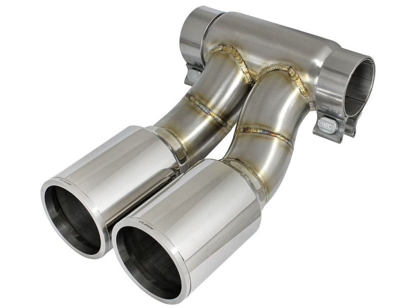 aFe Power 49C36413-P Exhaust Tip Upgrade - (3.5in.) - (Dual Polished Tips) - (304 Stainless) for 2013–2016 Porsche Boxster