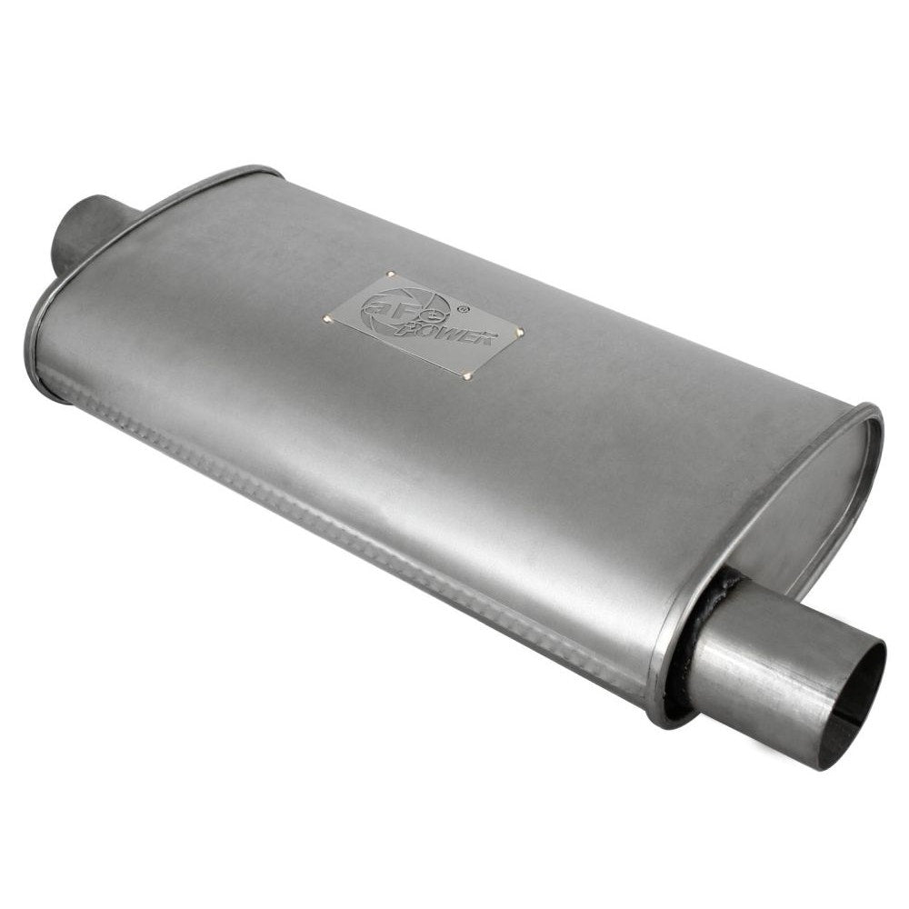 aFe Power 49M00002 Scorpion Series Replacement Muffler - 2.5 in. x 2.5 in. Out - 4 in. H x 9 in. W x 18 in. Long - Center-Offset