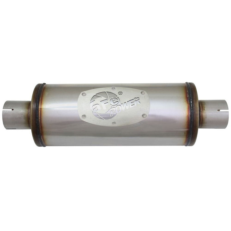aFe Power 49M00007 MACHForce XP Muffler - (409 Stainless) - (2.5in. Inlet/Outlet) - (Center/Center)