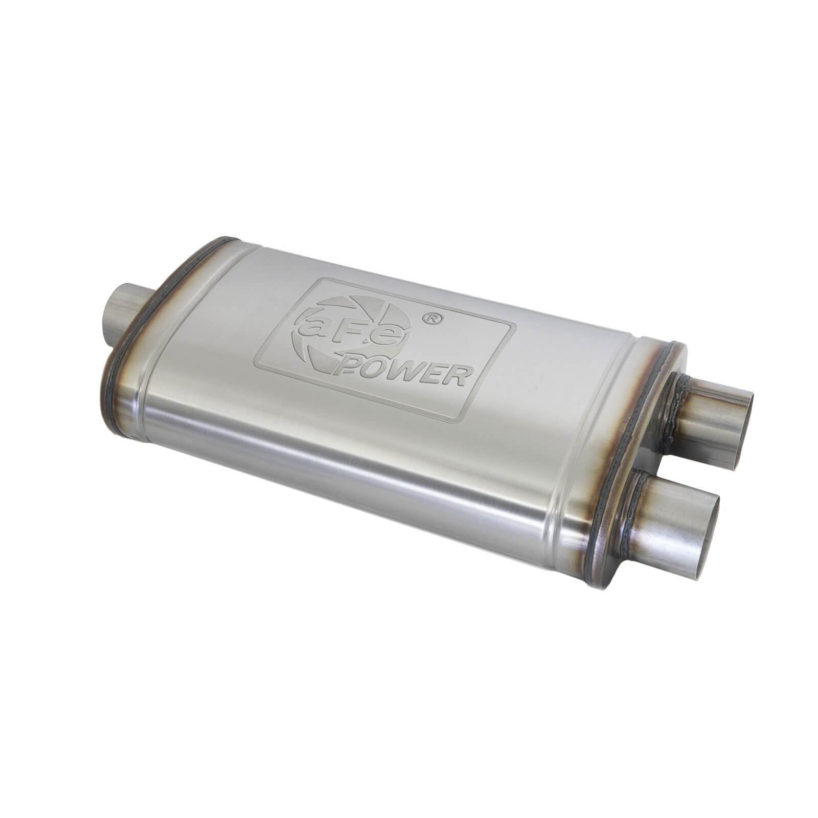 aFe Power 49M30015 Mach Force XP Stainless Steel Muffler (3" ID Center/3" OD Dual)