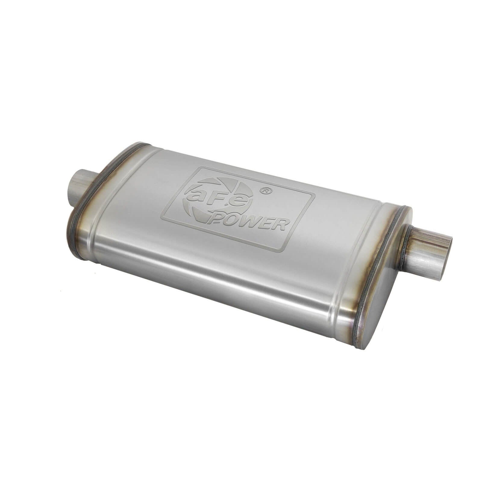 aFe Power 49M30016 Mach Force XP Stainless Steel Muffler (3" ID Center/3" OD Offset)