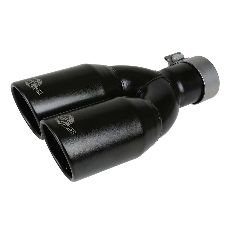 aFe Power 49T25374-B12 Mach Force XP Round Clamp-On Black Coated Exhaust Tip