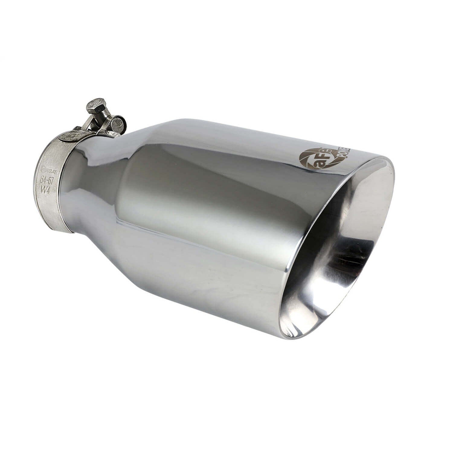 aFe Power 49T25454-P091 Mach Force XP Round Clamp-On Polished Exhaust Tip