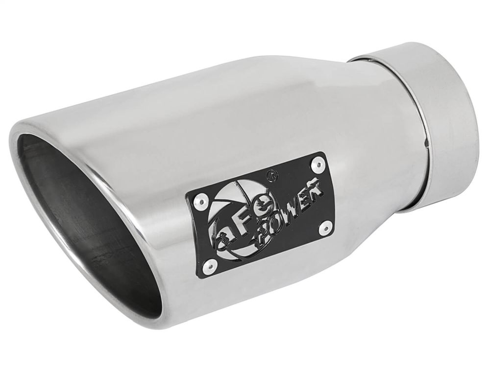 aFe Power 49T30452-P09 MACH Force-Xp Stainless Single-Wall Driver Side Polished Exhaust Tip (3" ID/4.5" OD)