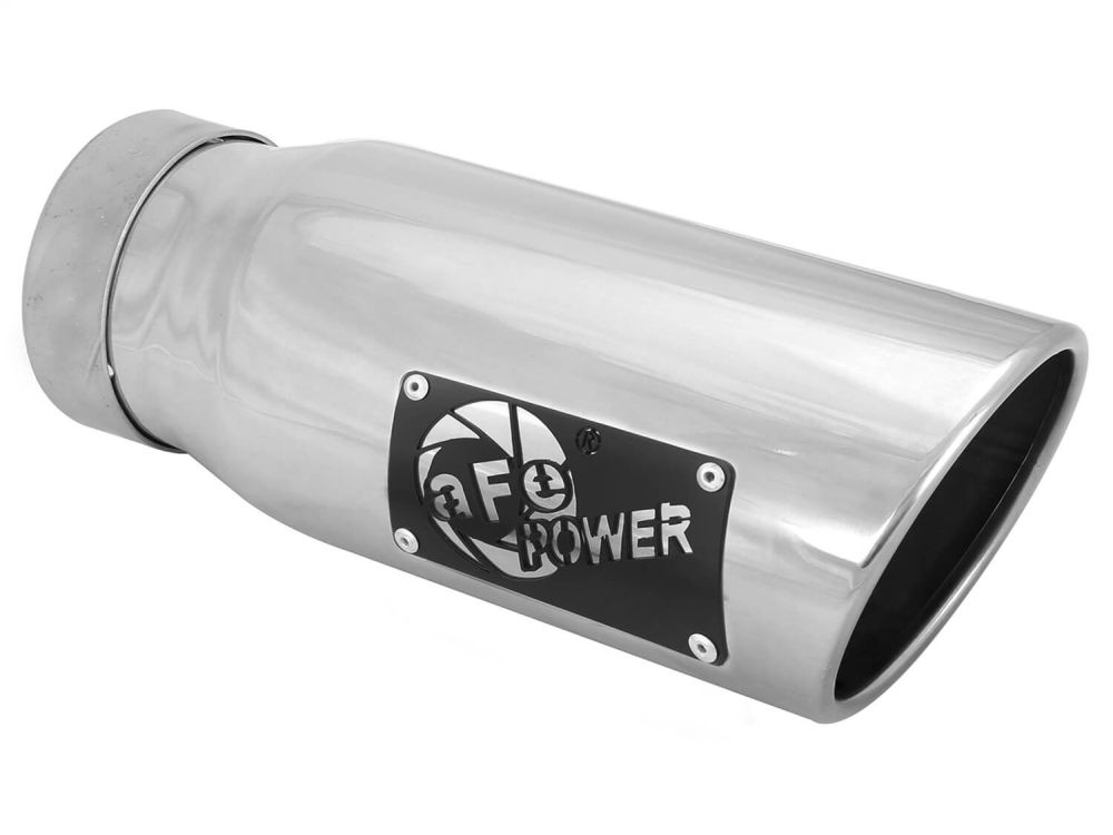 aFe Power 49T35451-P12 MACH Force-Xp Stainless Single-Wall Passenger Side Polished Exhaust Tip (3" ID/4.5" OD)