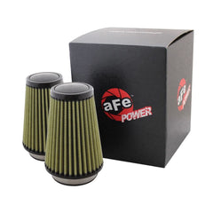 aFe Power 72-90069M MagnumFLOW Intake Pro-GUARD 7 EcoBoost Stage 2 Air Filter - 3.5 in. F x 5 in. B x 3.5 in. T x 7 in. H - 1 in. Flange - 2 Qty.