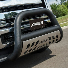 ARIES AL45-4013 Big Horn 4" Black Aluminum Bull Bar for 2009–2019 Chevrolet Silverado 2500 HD