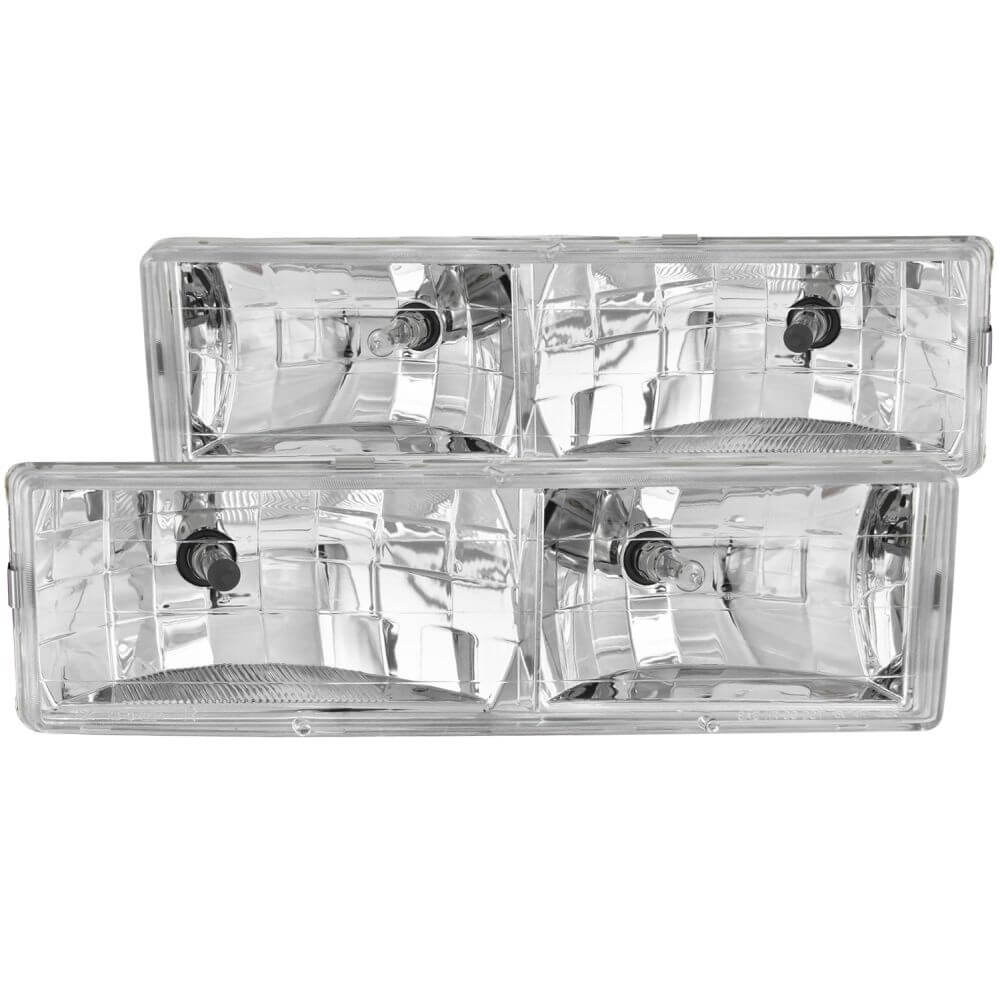 Anzo 111004 Headlights - Crystal - Chrome With Bulbs