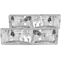 Anzo 111004 Headlights - Crystal - Chrome With Bulbs