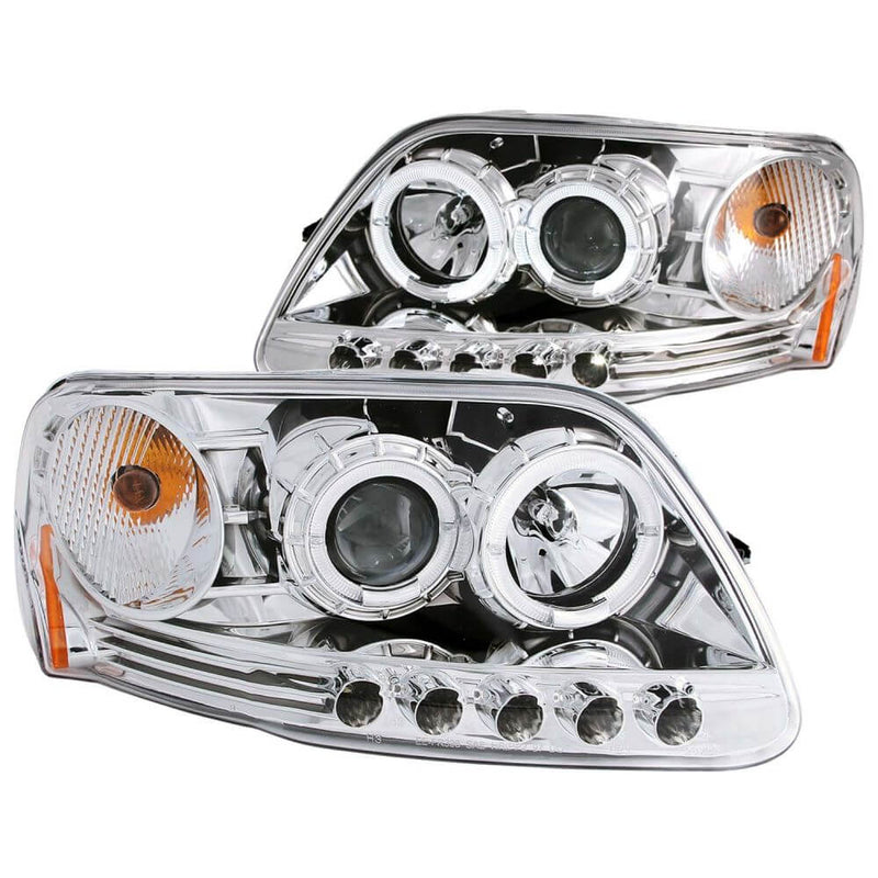 Anzo 111032 Headlights - Projector 1pc With Halo LED - Chrome