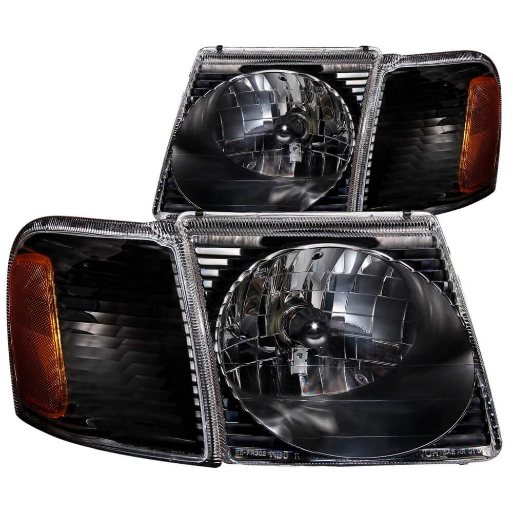 Anzo 111041 Headlights - Crystal - Black
