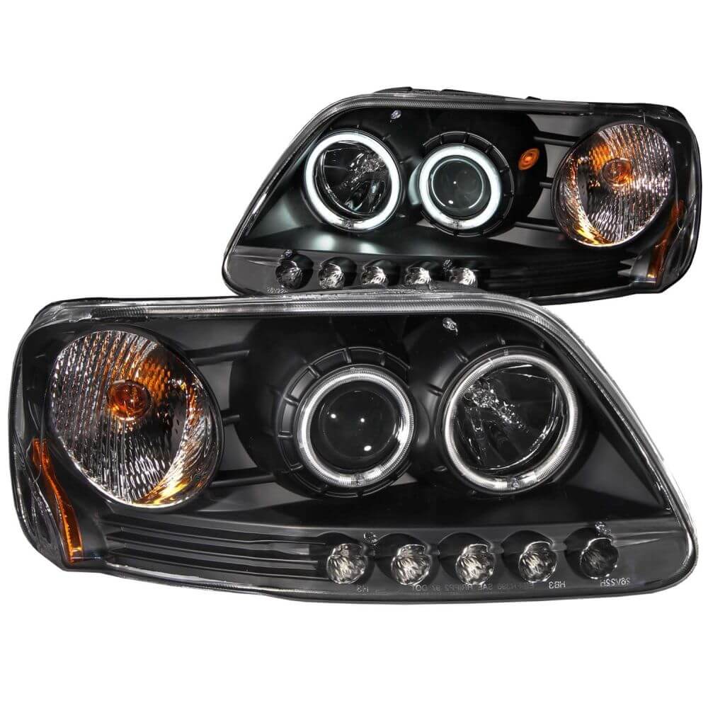 Anzo 111097 Headlights - Projector Halo - Black Clear w/Amber (CCFL)