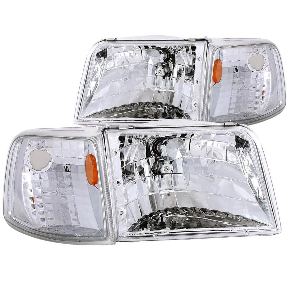 Anzo 111119 Headlights - Clear With Amber Corners