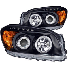 Anzo 111120 Headlights - Black Clear Projector With Halos