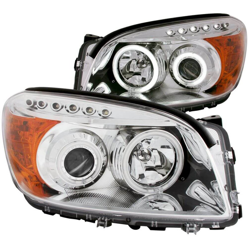 Anzo 111121 Headlights - Projector - Chrome Clear w/Amber (CCFL)