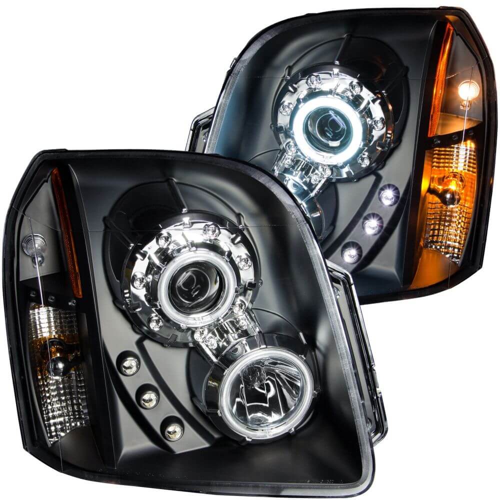 Anzo 111148 Headlights - Projector Halo - Black Clear w/Amber (CCFL)