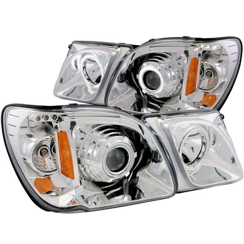 Anzo 111169 Headlights - Projector Halo - Chrome Clear w/Amber (CCFL)
