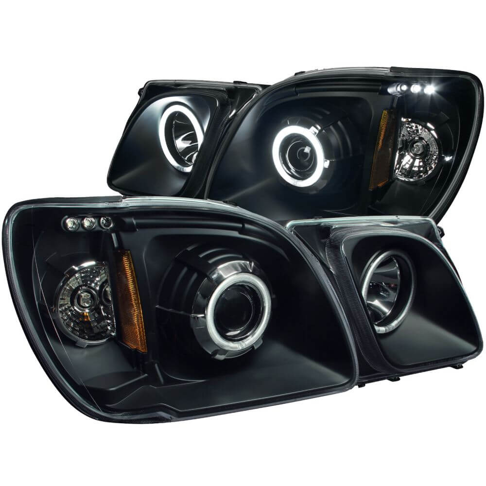 Anzo 111170 Headlights - Projector Halo w/o (CCFL) Bar - Black Clear w/Amber (CCFL)