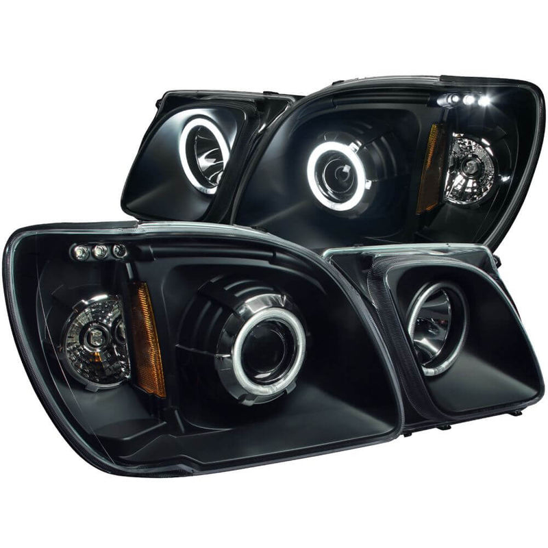 Anzo 111170 Headlights - Projector Halo w/o (CCFL) Bar - Black Clear w/Amber (CCFL)