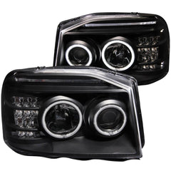 Anzo 111172 Headlights - Projector Halo - Black Clear w/Amber (CCFL)