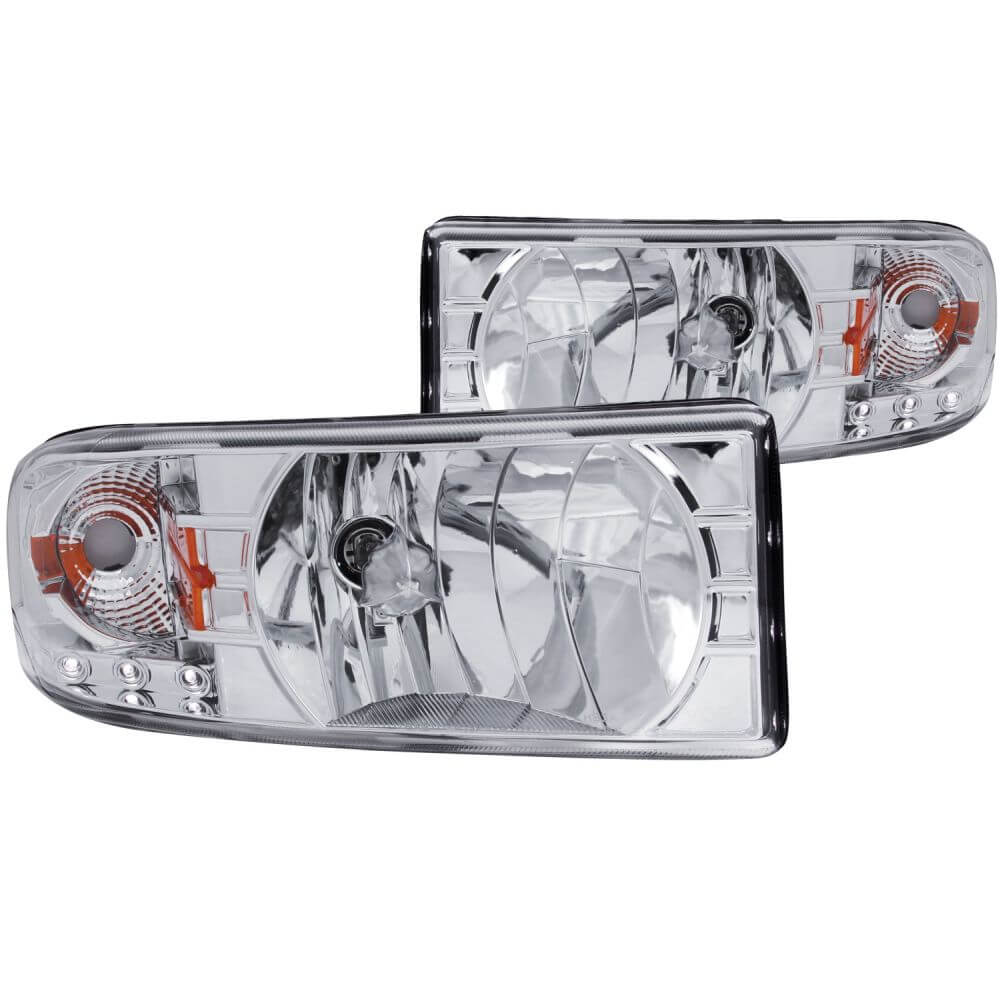 Anzo 111206 Headlights - Crystal Clear - Chrome w/LED Amber