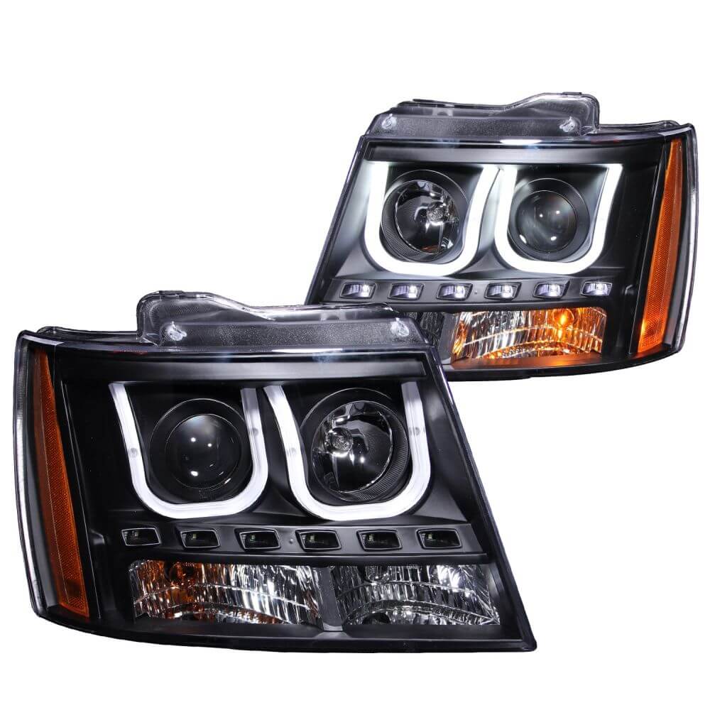 Anzo 111273 Headlights - Projector w/U-Bar - Black Clear