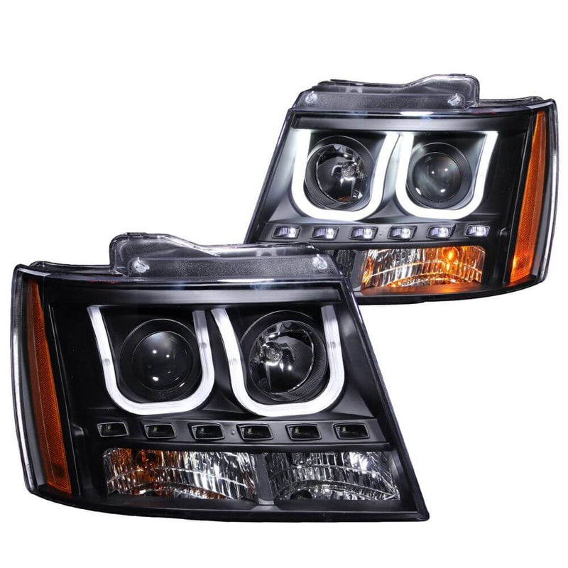 Anzo 111273 Headlights - Projector w/U-Bar - Black Clear