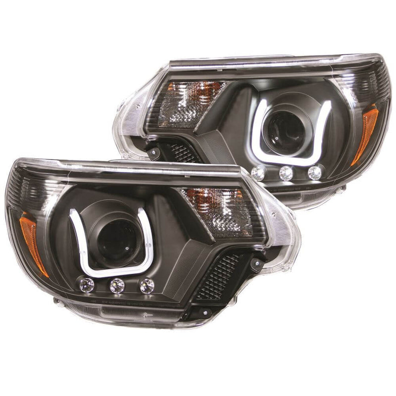 Anzo 111290 Headlights - Projector w/U-Bar - Black Clear