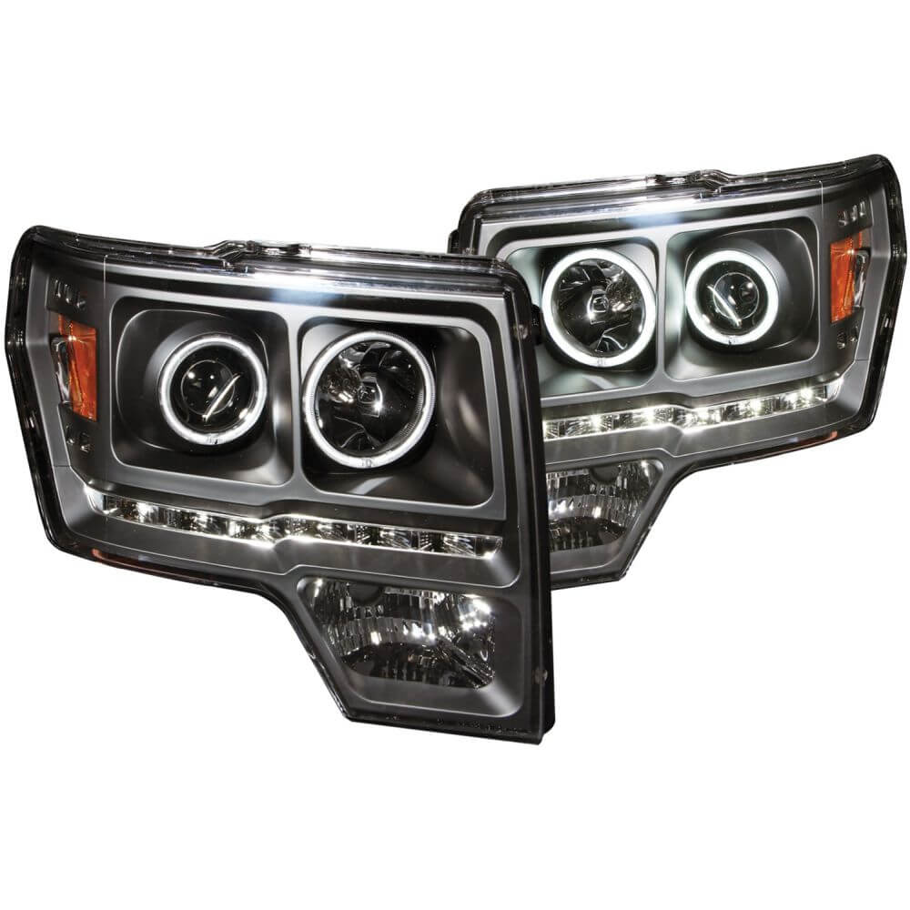 Anzo 111298 Headlights - Projector G2 w/Halo - Black Clear (CCFL)