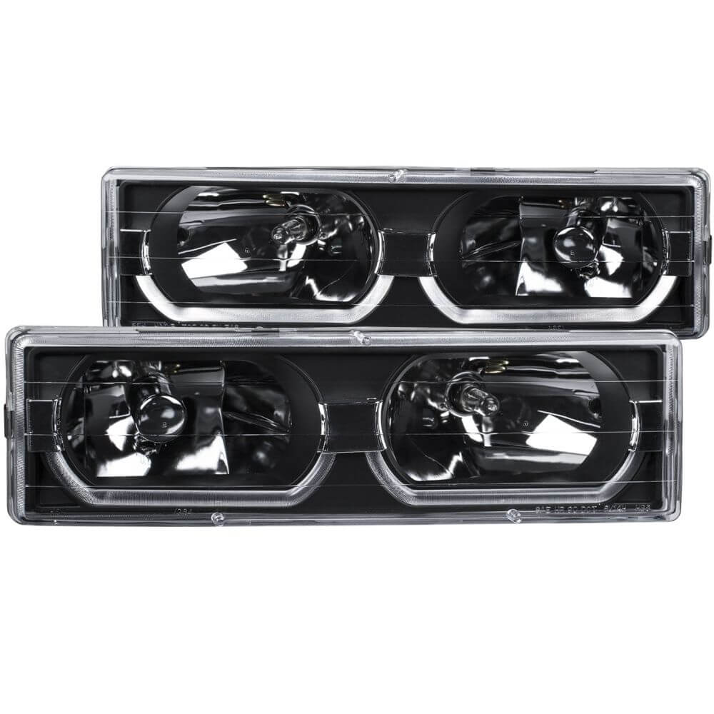 Anzo 111299 Headlights - Crystal - Black Clear W/ Low-Brow