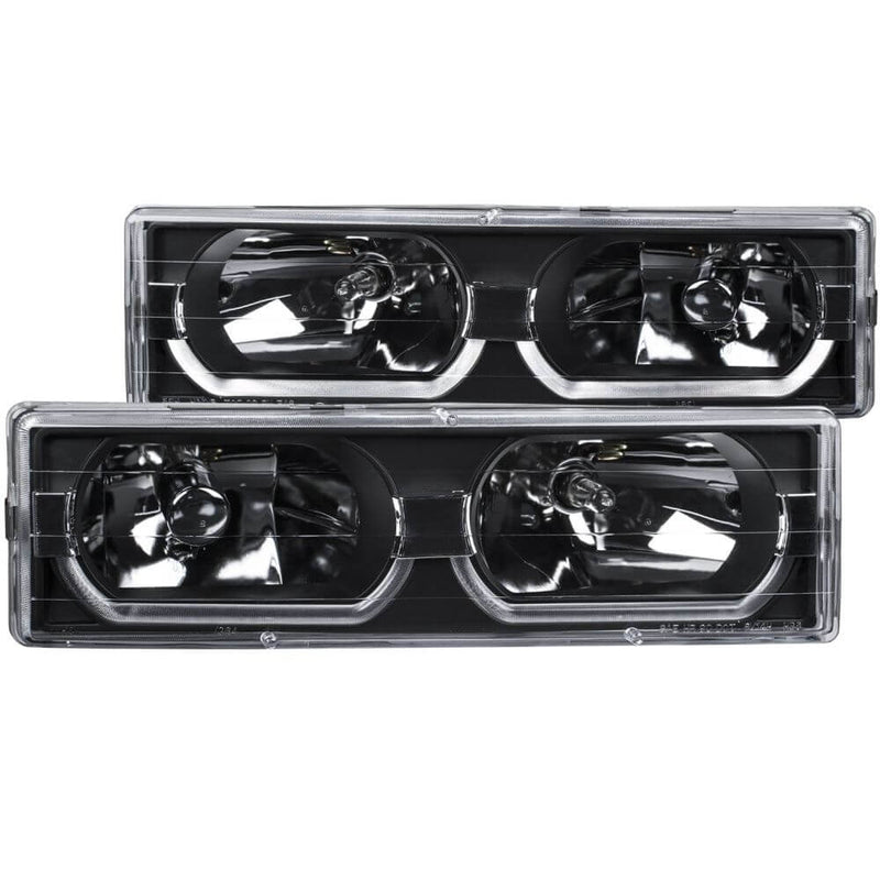 Anzo 111299 Headlights - Crystal - Black Clear W/ Low-Brow