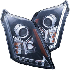 Anzo 111308 Headlights - Projector - W/ Plank Style Design Black Clear