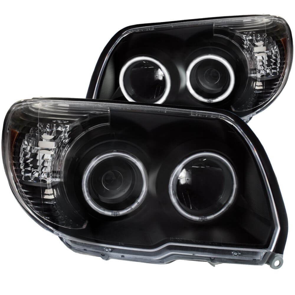 Anzo 111320 Projector Headlight Set - Clear Lens - Black Housing - Pair - w/U-Bar