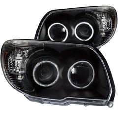 Anzo 111320 Projector Headlight Set - Clear Lens - Black Housing - Pair - w/U-Bar