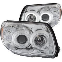 Anzo 111321 Projector Headlight Set - Clear Lens - Chrome Housing - Pair - w/U-Bar