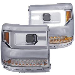Anzo 111374 Chrome Plank Style Design Projector Headlights