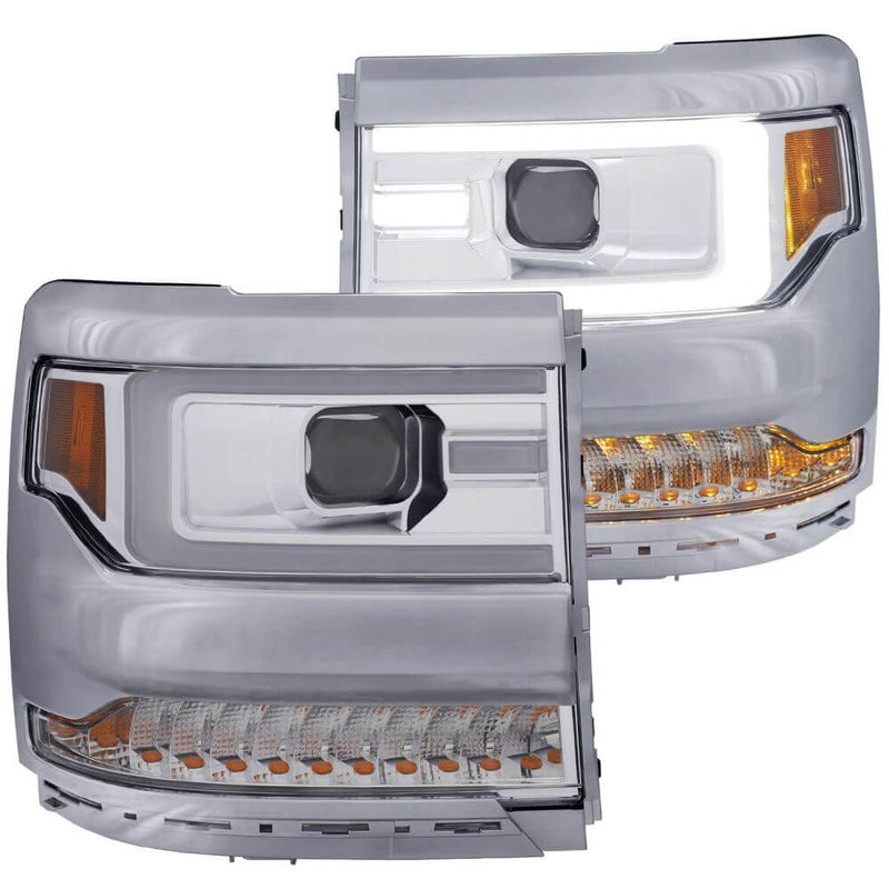 Anzo 111374 Chrome Plank Style Design Projector Headlights