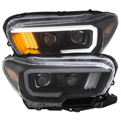Anzo 111379 Black/Amber Plank Style Design Projector Headlights
