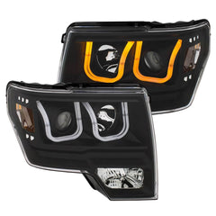 Anzo 111383 Black U-Bar Switchback Projector Headlights