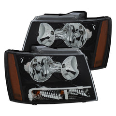 Anzo 111392 Black Crystal Headlight Set