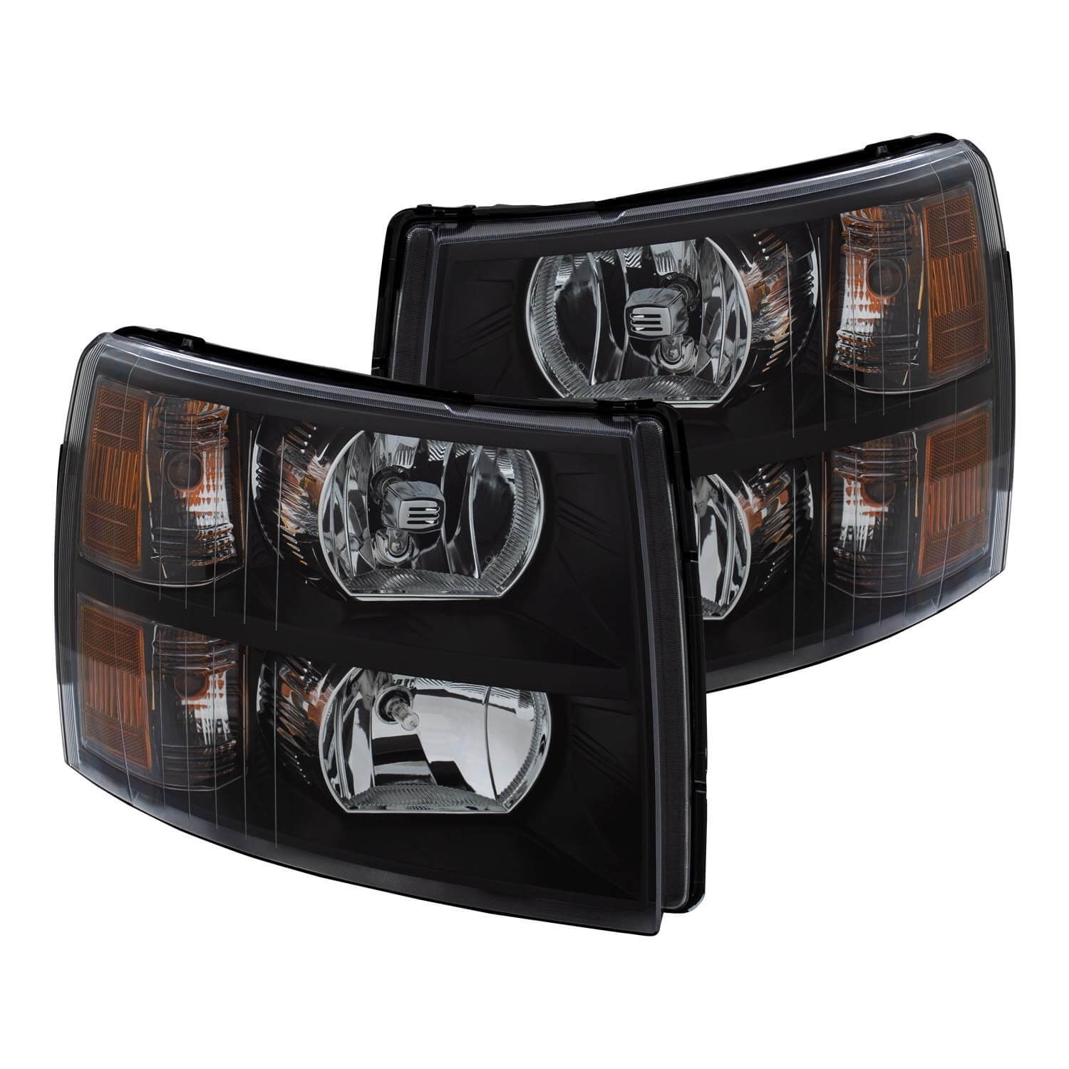 Anzo 111393 Black Crystal Headlight Set