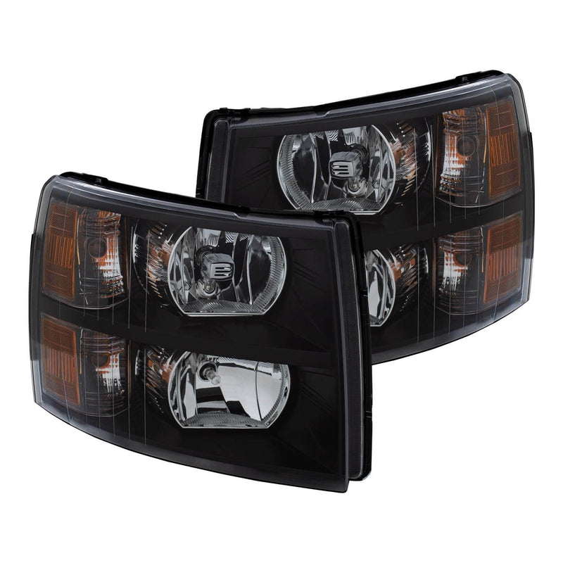Anzo 111393 Black Crystal Headlight Set