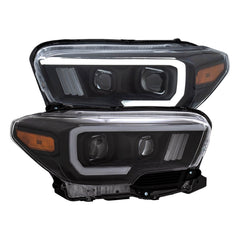 Anzo 111397 Black with Amber Projector Headlight Set