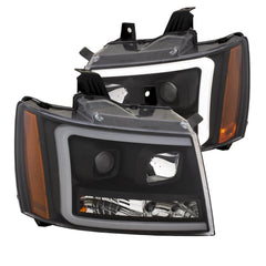Anzo 111402 U-Bar Amber Projector Headlights With White Lens