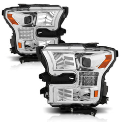 Anzo 111409 DRL Amber Projector Headlights With White Lens